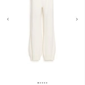 Elegant Cream Wide Leg Pants